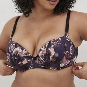 Torrid T-Shirt Lightly Lined Print 360° Back Smoothing Bra, size 36D